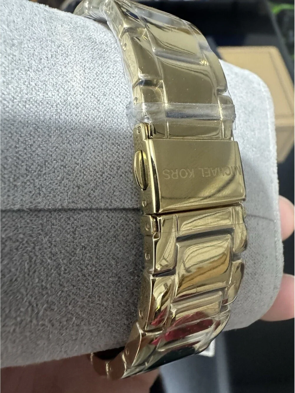 Michael Kors Gold-tone Chronograph Watch with Crystal Accent